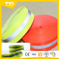 Silver Reflective Strip Sew On Fluorescent Lime Yellow Flame Resistant Tape